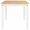 vidaXL Jídelní stůl Corona bílý 160 x 80 x 75 cm masivní borové dřevo