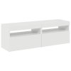 vidaXL TV skříňky s LED osvětlením 2 ks bílé vysoký lesk 60x35x40 cm