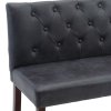 vidaXL Lavice 120 cm šedá umělá semišová kůže