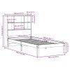 vidaXL Postel s knihovnou bez matrace hnědá 100x200 cm masiv borovice