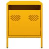 vidaXL Noční stolky 2 ks hořčicově žluté 35 x 39 x 43,5 cm ocel