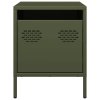 vidaXL Noční stolky 2 ks olivově zelené 35 x 39 x 43,5 cm ocel