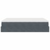 vidaXL Osmanský rám postele s matrací tmavě šedá 140x200cm samet