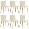 vidaXL Jídelní židle 6 ks plátno