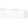 vidaXL TV skříňky 2 ks kompozitní dřevo 120x40x34 cm bílé vysoký lesk