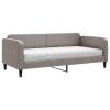 vidaXL Válenda s matrací taupe 90 x 200 cm textil