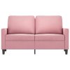 vidaXL 2místná pohovka růžová 120 cm samet