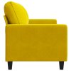 vidaXL 2místná pohovka žlutá 120 cm samet