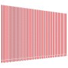 vidaXL Náhradní plachta na markýzu červené a bílé pruhy 6 x 3,5 m