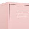 vidaXL Uzamykatelná skříň růžová 35 x 46 x 180 cm ocel