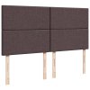 vidaXL Box spring postel s matrací tmavě hnědá 200x200 cm textil