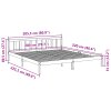 vidaXL Prodloužený rám postele bez matrace bílý 200 x 220 cm borovice