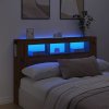 vidaXL Čelo postele LED dub artisan 160x18,5x103,5 cm kompozitní dřevo