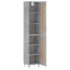 vidaXL Skříň highboard betonově šedá 34,5x34x180 cm kompozitní dřevo