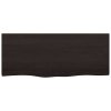 vidaXL Koupelnová deska tmavě hnědá 100x40x(2-6) cm ošetřený masiv