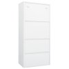 vidaXL Šatní skříň bílá 80 x 50 x 180 cm ocel
