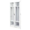 vidaXL Šatní skříň bílá 80 x 50 x 180 cm ocel