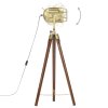 vidaXL Stojací lampa na stativu masivní mangovníkové dřevo 97 cm