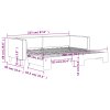 vidaXL Válenda s přistýlkou krémová 80 x 200 cm textil