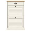 vidaXL Botník VIGO 60 x 35 x 96 cm bílý masivní borové dřevo