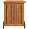 vidaXL Zahradní úložný box s kolečky 60 x 50 x 58 cm masivní akácie