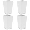 vidaXL Zahradní květináče 4 ks bílé 32,5 x 32,5 x 57 cm PP