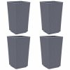 vidaXL Zahradní květináče 4 ks modrá šedá 32,5 x 32,5 x 57 cm PP