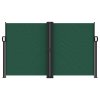 vidaXL Zatahovací boční markýza tmavě zelená 140 x 1 000 cm