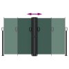 vidaXL Zatahovací boční markýza tmavě zelená 140 x 1 000 cm