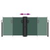 vidaXL Zatahovací boční markýza tmavě zelená 100 x 600 cm