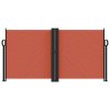 vidaXL Zatahovací boční markýza terakotová 120 x 1 200 cm