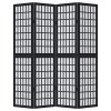 vidaXL Paraván 4dílný černý masivní dřevo pavlovnie