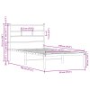 vidaXL Postel bez matrace s čelem hnědý dub 90 x 190 cm