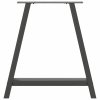 vidaXL Nohy k jídelnímu stolu ve tvaru A, 2 ks, antracitové, 80 x (72-73) cm, ocel