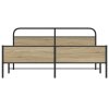vidaXL Kovový rám postele bez matrace kouřový dub 183 x 213 cm