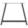 vidaXL Nohy k jídelnímu stolu ve tvaru A, 2 ks, antracitové, 100 x (72-73) cm, ocel