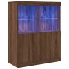 vidaXL Příborník hnědý dub 81x37x100 cm kompozitní dřevo