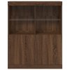 vidaXL Příborník hnědý dub 81x37x100 cm kompozitní dřevo
