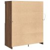 vidaXL Příborník hnědý dub 81x37x100 cm kompozitní dřevo