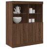 vidaXL Příborník hnědý dub 81x37x100 cm kompozitní dřevo