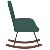 vidaXL Houpací židle tmavě zelená samet