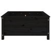 vidaXL Zahradní truhlík černý 82,5 x 82,5 x 39 cm masivní borové dřevo