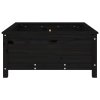 vidaXL Zahradní truhlík černý 82,5 x 82,5 x 39 cm masivní borové dřevo