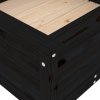 vidaXL Zahradní truhlík černý 82,5 x 82,5 x 39 cm masivní borové dřevo