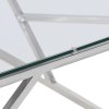 vidaXL Konferenční stolek stříbrný nerezová ocel a tvrzené sklo