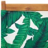 vidaXL Zahradní židle 2 ks vzor listů masivní akáciové dřevo a textil