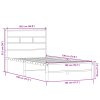 vidaXL Rám postele bez matrace dub sonoma 100x190 cm kompozitní dřevo