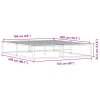 vidaXL Rám postele bez matrace bílý 160x200 cm kovový