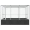 vidaXL Voliéra stříbrná 311 x 307 x 212 cm ocel