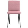 vidaXL Jídelní židle 4 ks růžové samet
